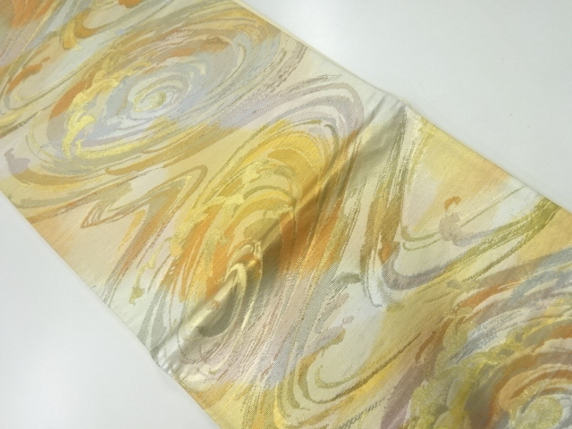 アンティーク　荒波模様織出し袋帯（材料）